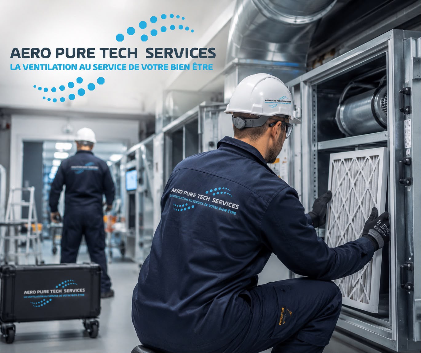 Technicien Aero Pure Tech Services en intervention