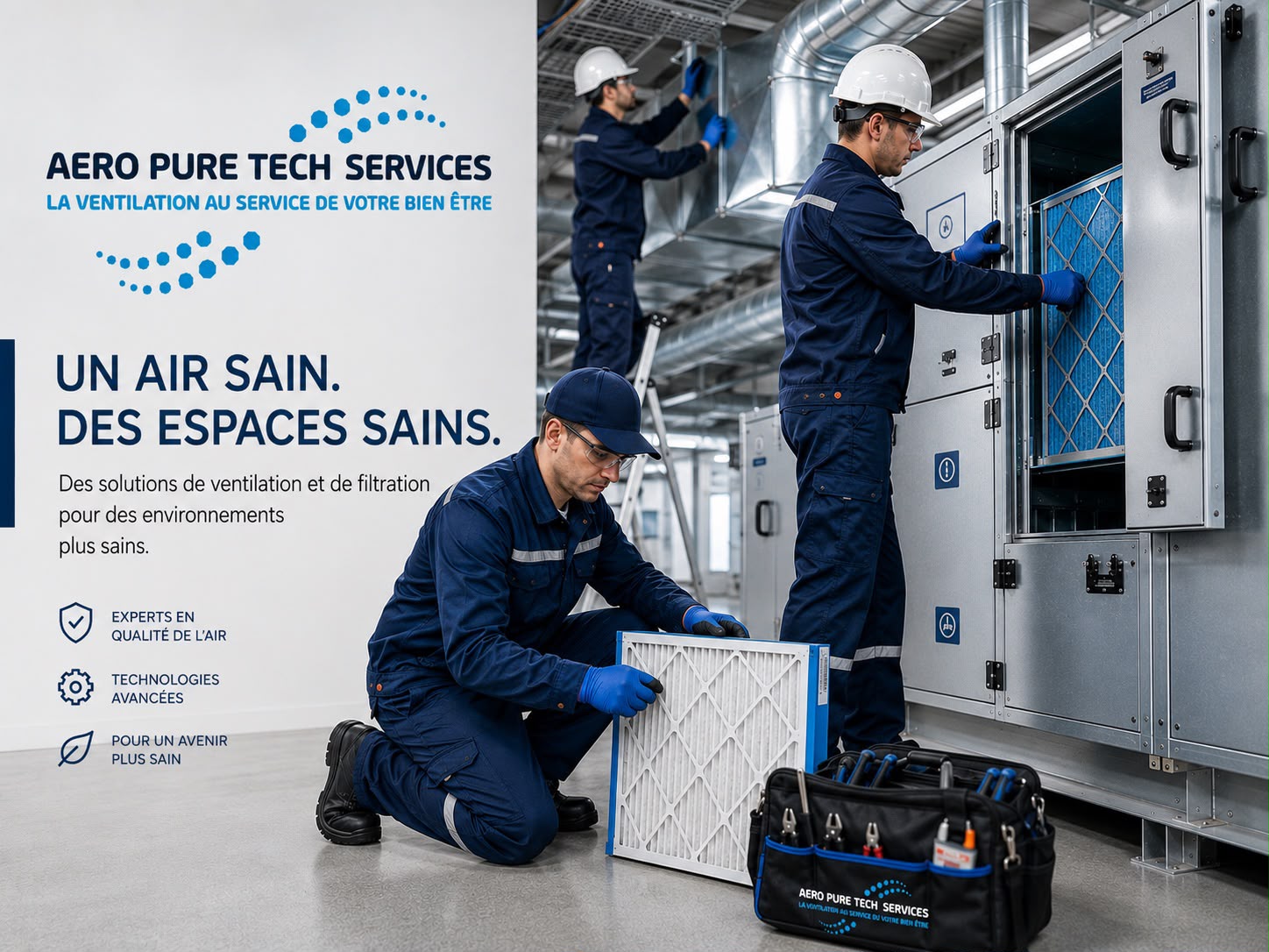 Remplacement de filtres sur centrale de traitement d'air